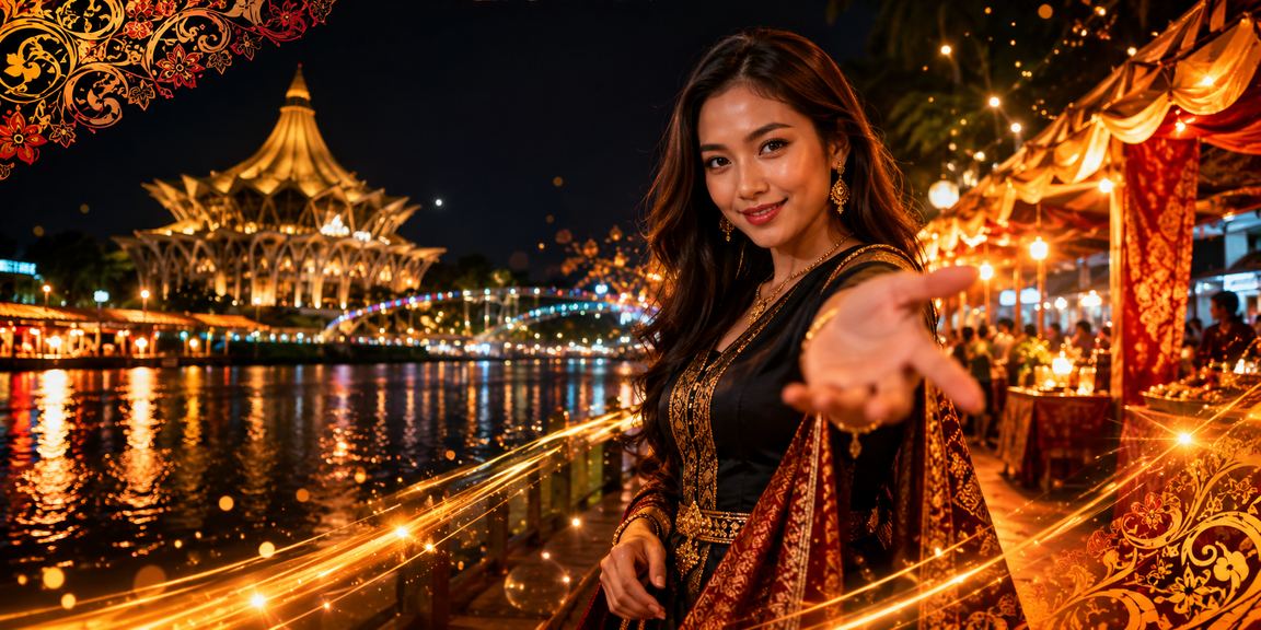Suasana pertaruhan dalam talian bergaya Melayu di Kuching Sarawak